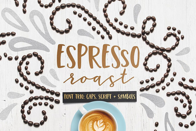 espresso roast coffee font