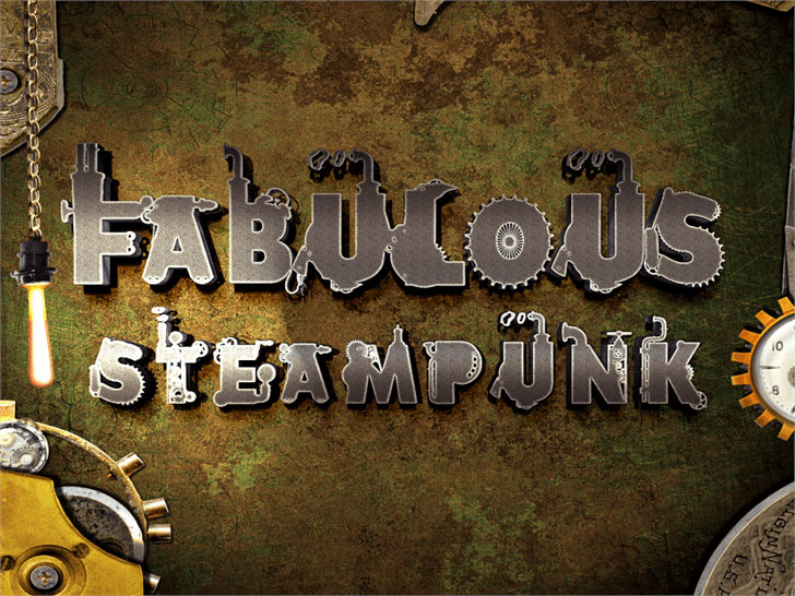 fabulous steampunk steampunk font
