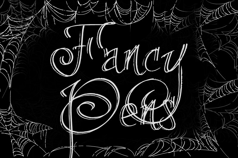 fancy pens witch font