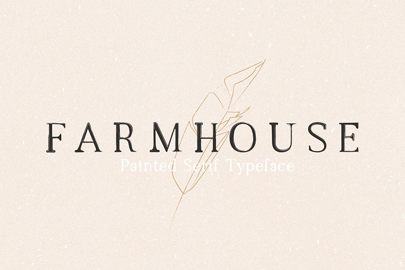 farmhouse painted serif typewriter fonts