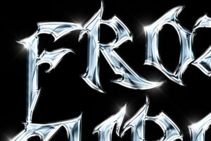 Frozen Chrome Text Effect