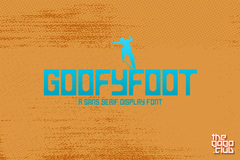 goofyfoot a retro surf/skate hippie font