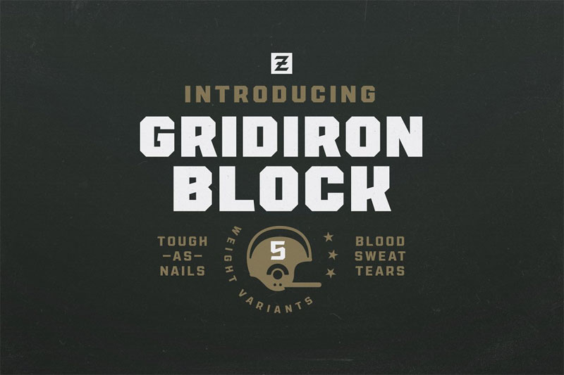 gridiron block block font