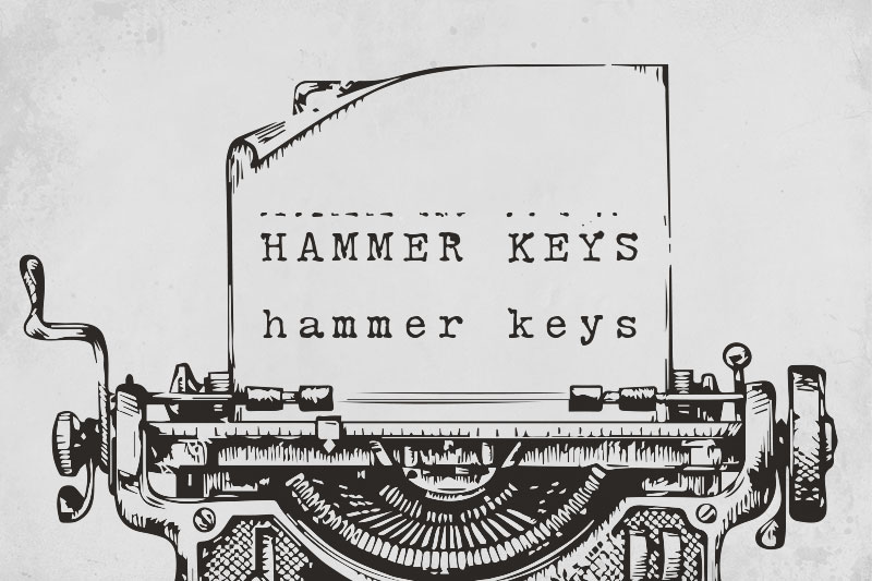 hammer keys typewriter fonts