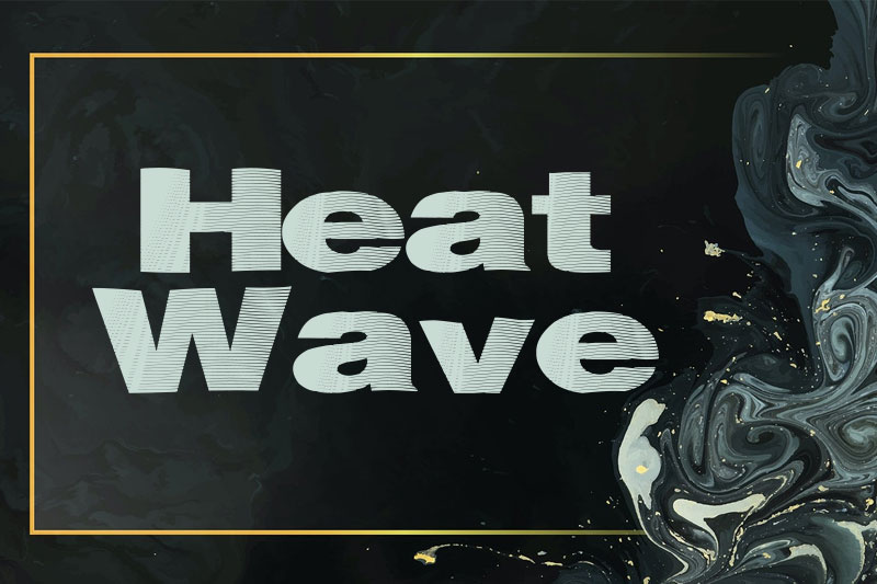 heat wave font