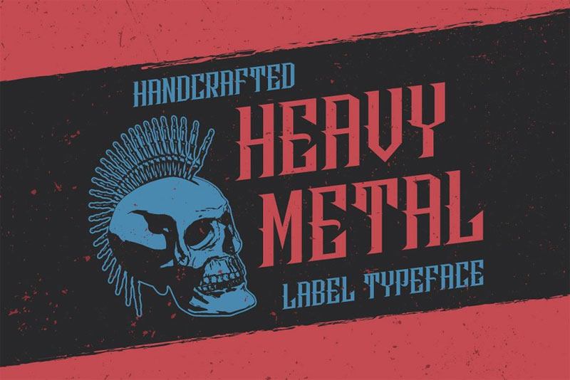 heavymetal typeface metal font