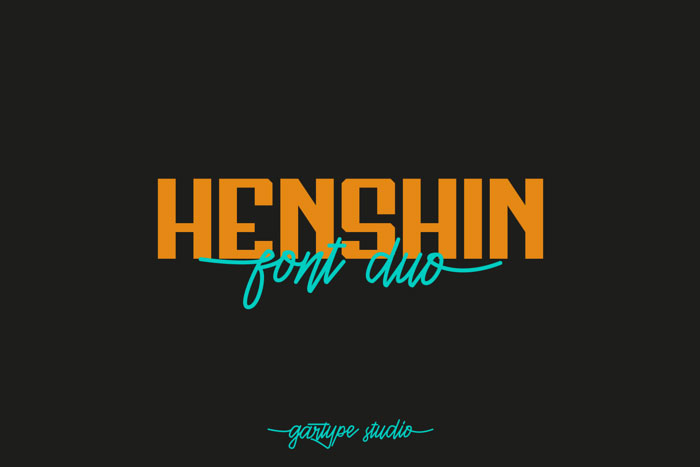 henshin script coffee font