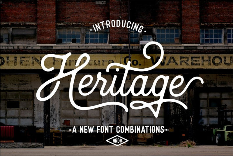 heritage coffee font