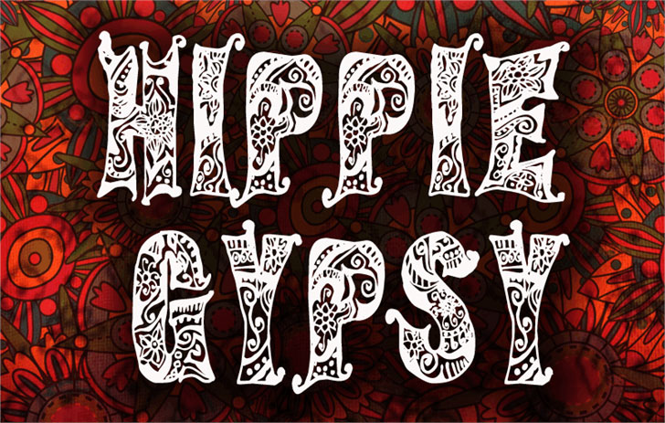 hippie gypsy hippie font