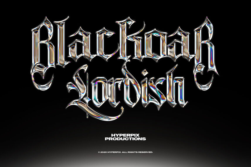 Iridescent Chrome Text Effect Vol.1