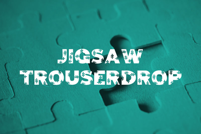 jigsaw trouserdrop puzzle font