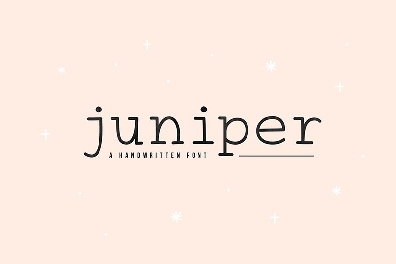 juniper typewriter fonts