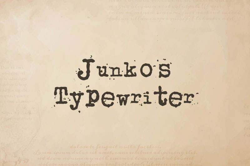 junkos typewriter fonts