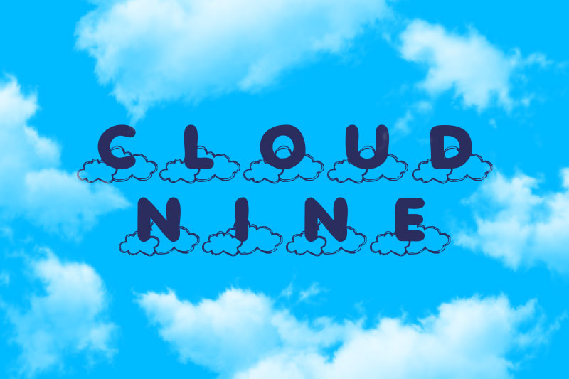 kr cloud nine cloud font
