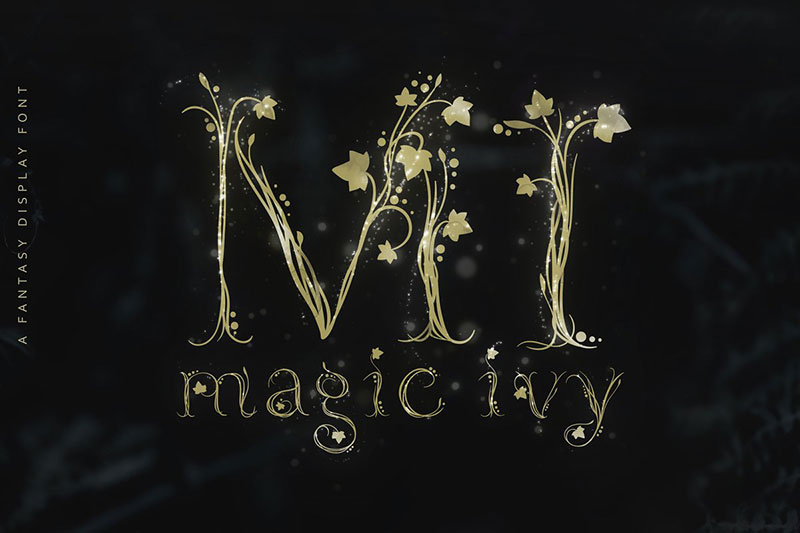 magic ivy botanical witch font