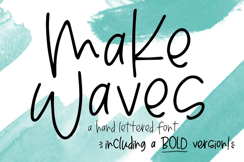 make waves font