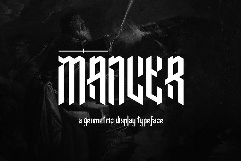 mancer typeface metal font