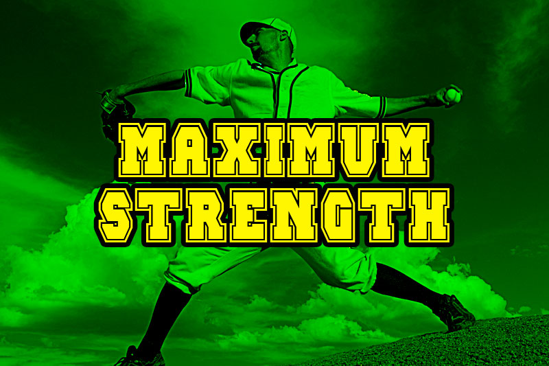 maximum strength jersey font