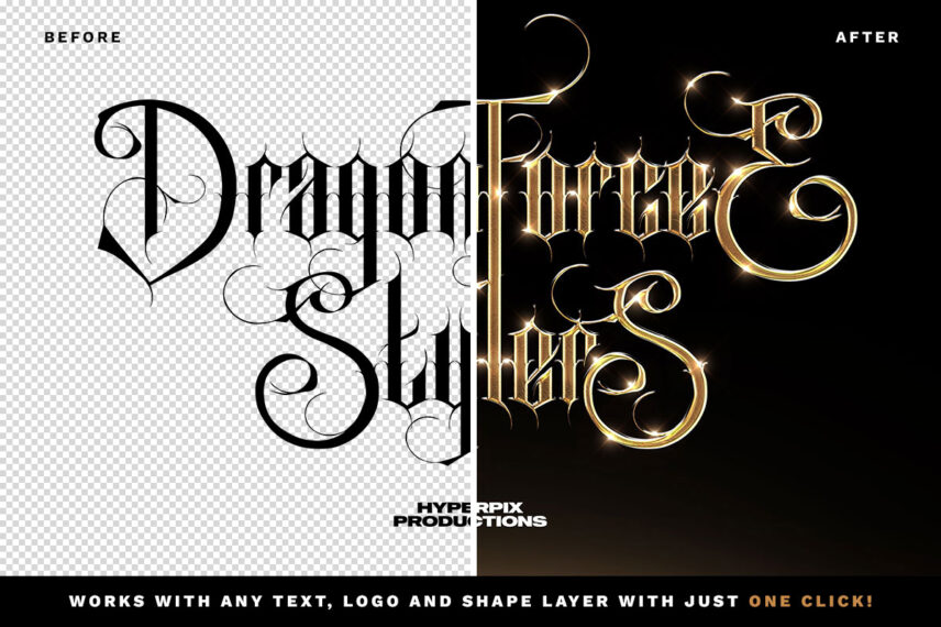 Medieval Chrome Text Effect