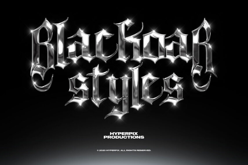 Metallic Chrome Text Effect Vol.3