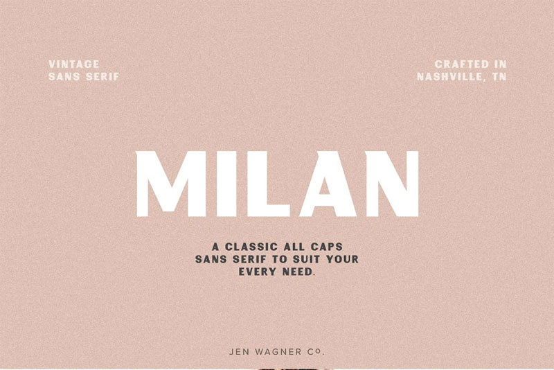 milan a vintage sans serif 50s font
