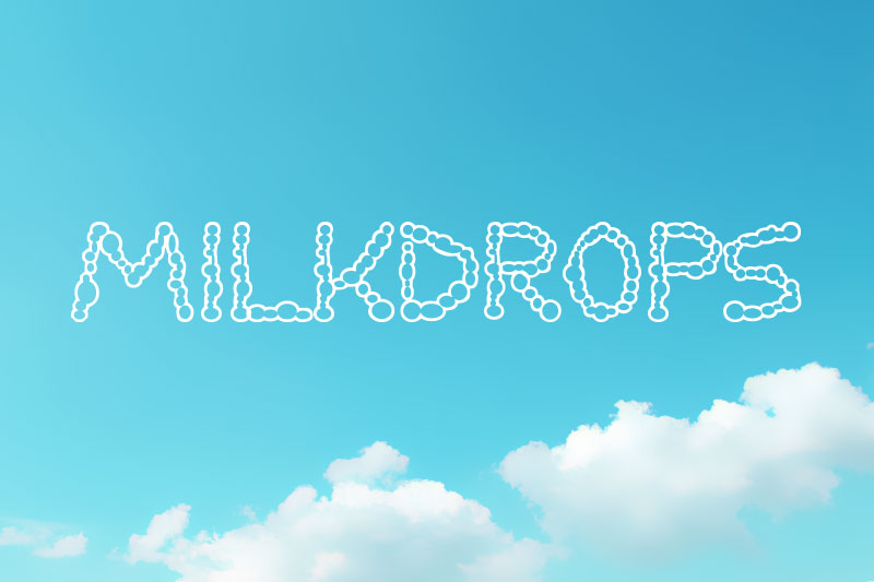 milkdrops cloud font
