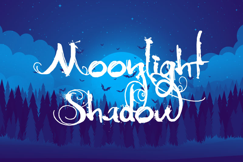 moonlight shadow witch font