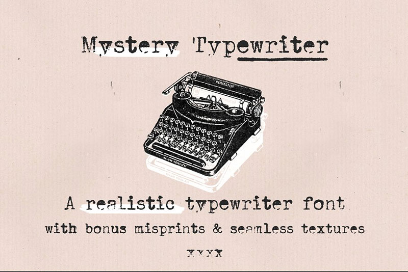 mystery typewriter fonts