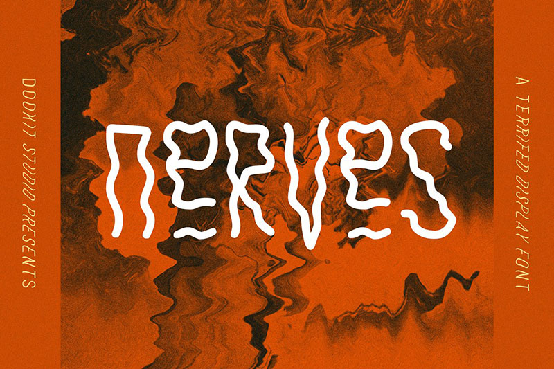 nerves halloween horror wave font