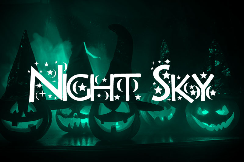 night sky witch font