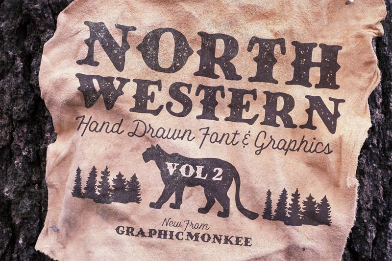 north western camping and hiking font
