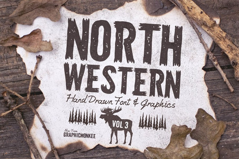 north western camping and hiking font