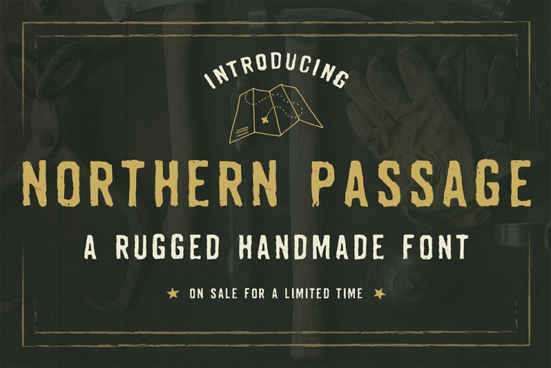 northern passage a handmade camping and hiking font