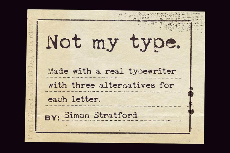 not my type typewriter fonts