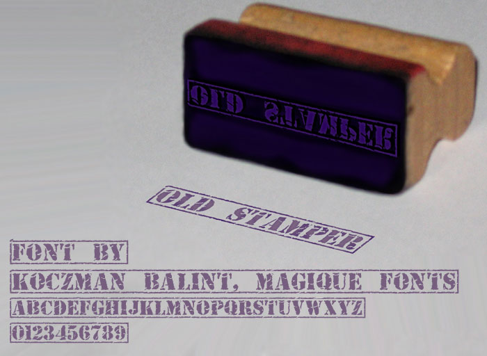 old stamper stamp font