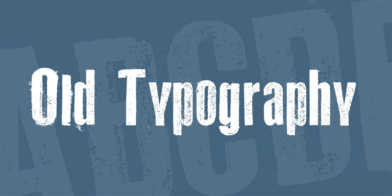 old typography stamp font