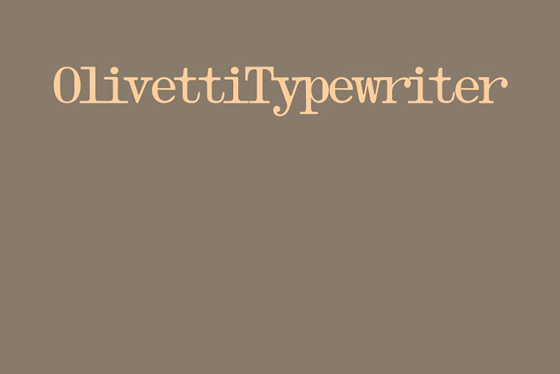 olivetti typewriter fonts