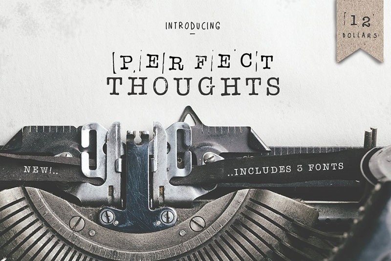 perfect thoughts typewriter fonts