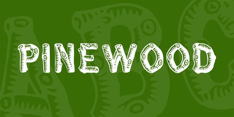 pinewood camping and hiking font