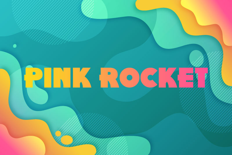 pink rocket fat font