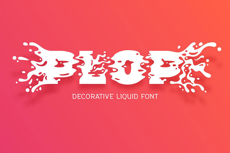 plop liquid wave font