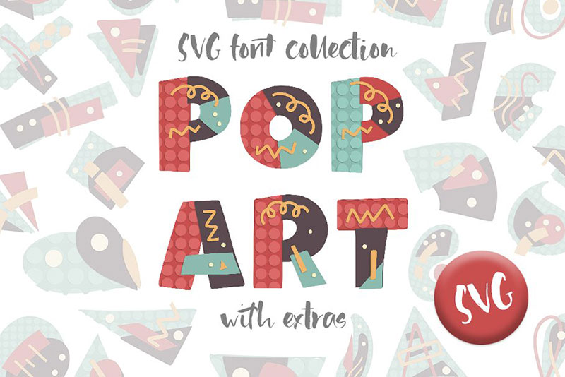 pop art puzzle font