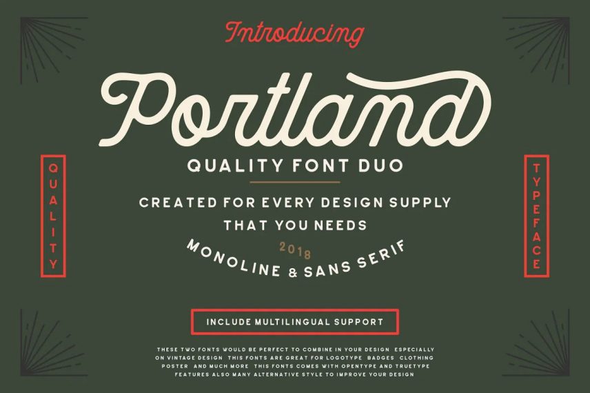 Portland vine Font Duo