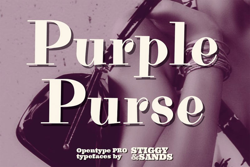 purple purse pro 50s font