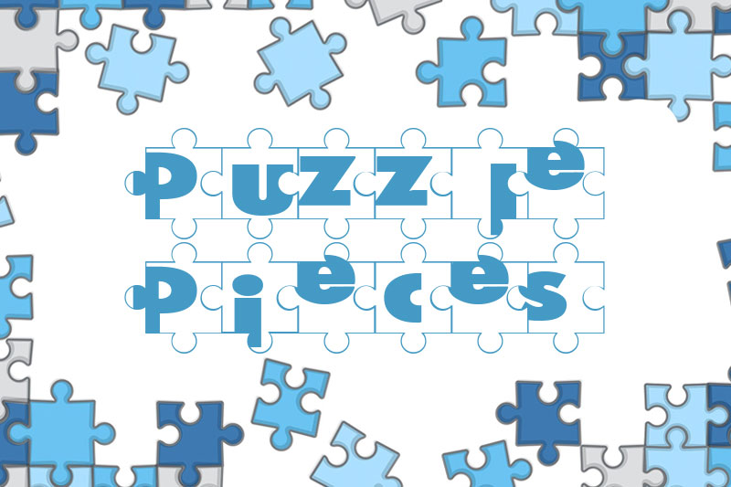 puzzle pieces puzzle font