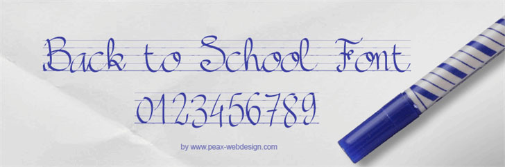 pwbacktoschool teacher font