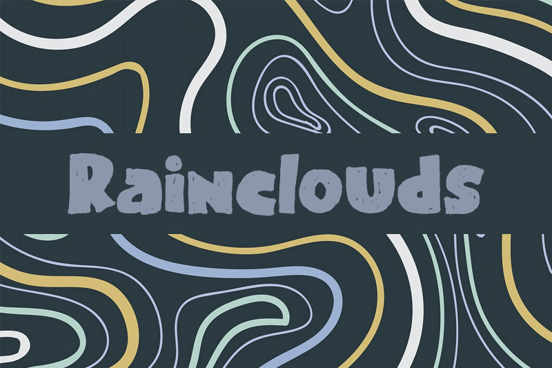 rainclouds fat font