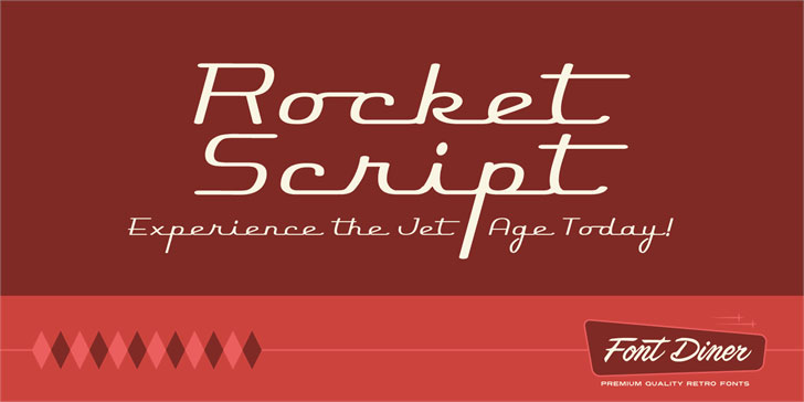 rocket script 50s font