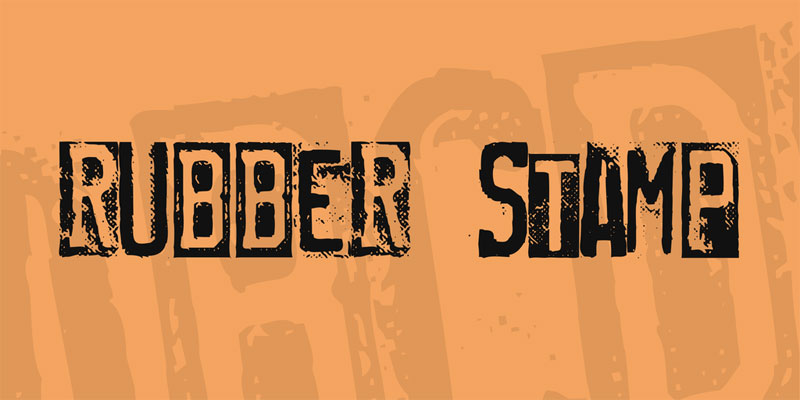 rubber stamp font
