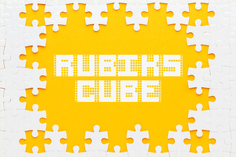 rubiks cube puzzle font